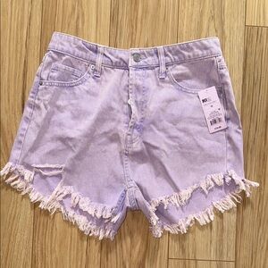 NWT Wild Fable Purple Jean Shorts Distressed High-Waisted